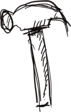 gezeichneter Hammer