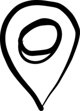 gescibbelter Map-Markierungspunkt