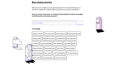 Auszug Ingame: Berufsbereiche