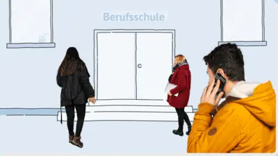 Screenshot Schüler vor Berufsschule