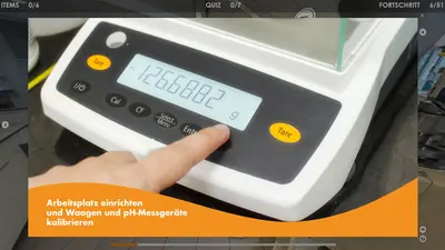 Screenshot aus dem Berufsfeldpanorama Chemie (Produktion)