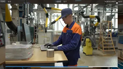 Screenshot aus dem Berufsfeldpanorama Chemie (Produktion)