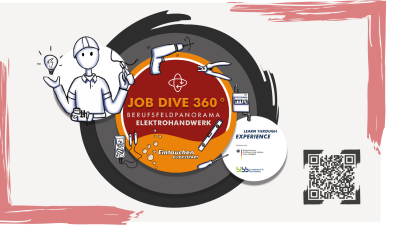 Job Dive 360° Berufsfeldpanorama Elektro Startbildschirm