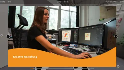 Screenshot Berufsfeldpanorama Medienberufe Gestaltung