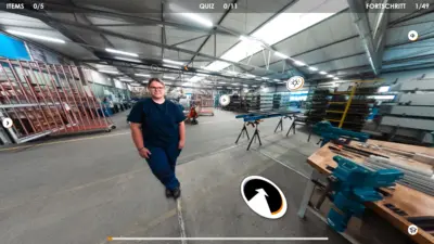 Screenshot Metallbauerin in Werkshalle